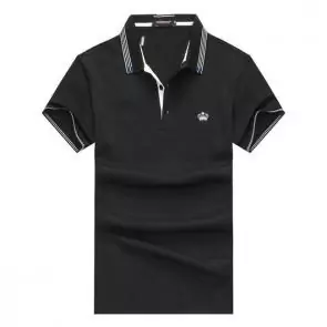 shark hommes t-shirt polo shirt summer lapel an crown business black